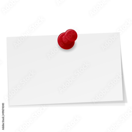 kleiner Notizzettel mit Pin