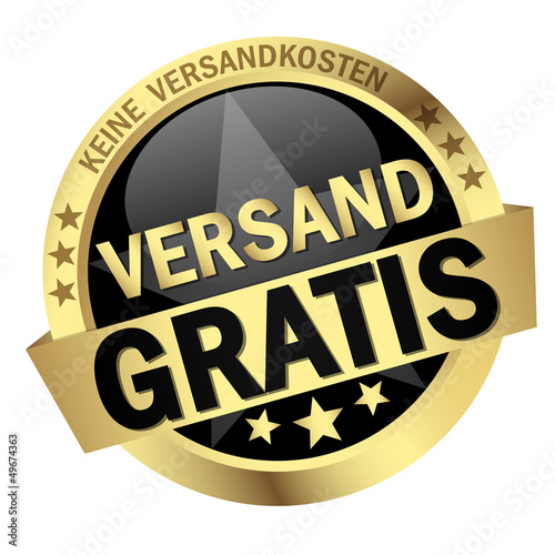 Button mit Banner " VERSAND GRATIS "