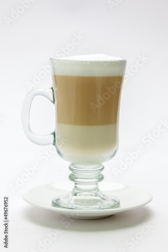 Hot frappe latte coffee