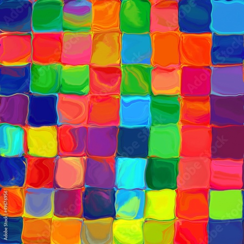 Abstract rainbow colorful tiles pattern background