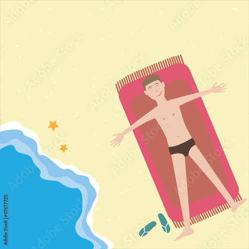Vector illustration of Summer tropical banner