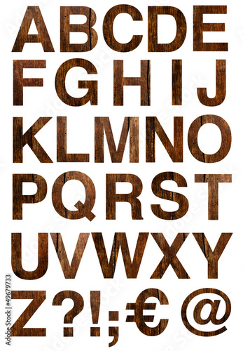Alphabet in Holz