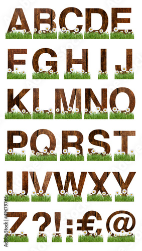 Alphabet mit Blümchen