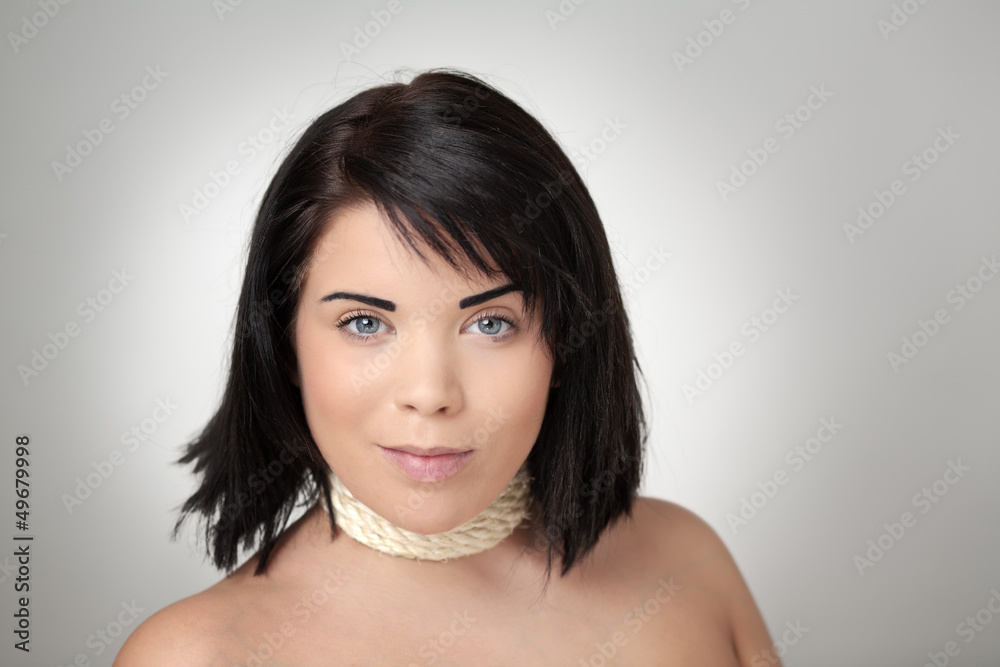 Fototapeta premium woman all tied up