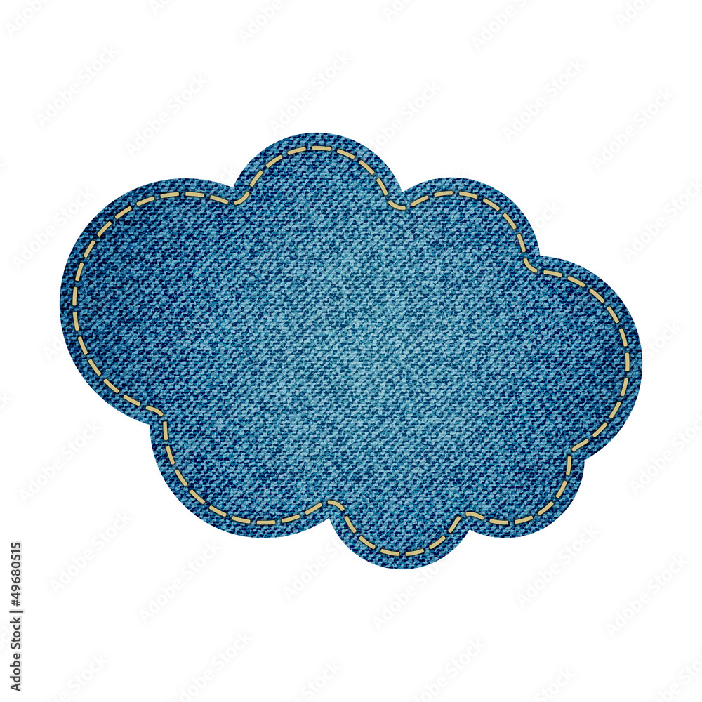Vector illustration of jeans cloud