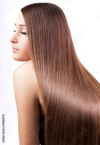 Beautiful woman with long hair photo