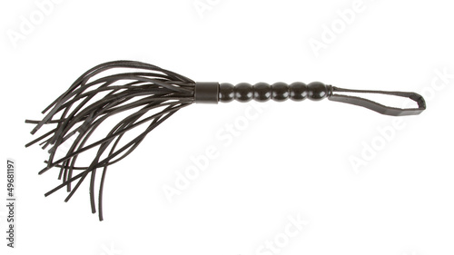Leather whip isolated