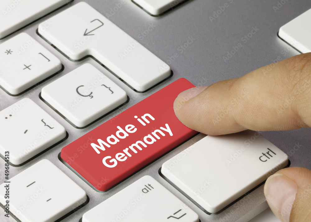 Made in Germany Tastatur Finger Stock Photo | Adobe Stock