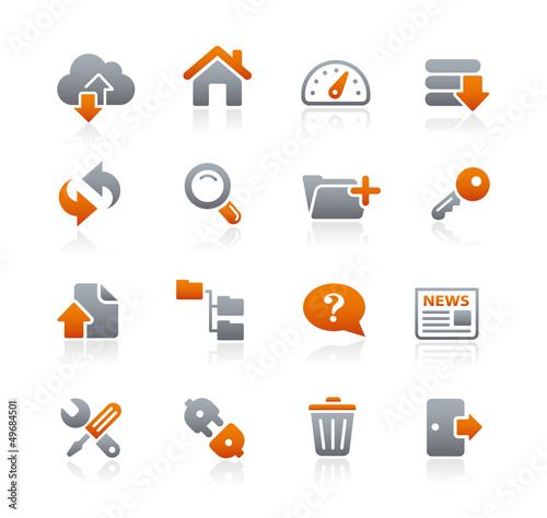 FTP & Hosting Icons // Graphite Series