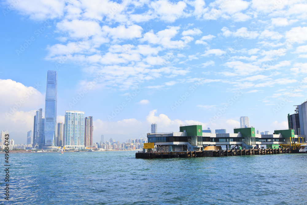 Hong Kong skyline along Victoria Harbour