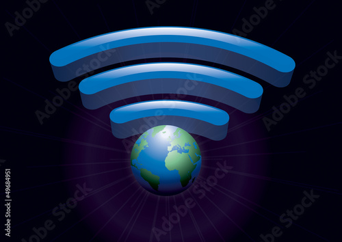 wifi Earth vector