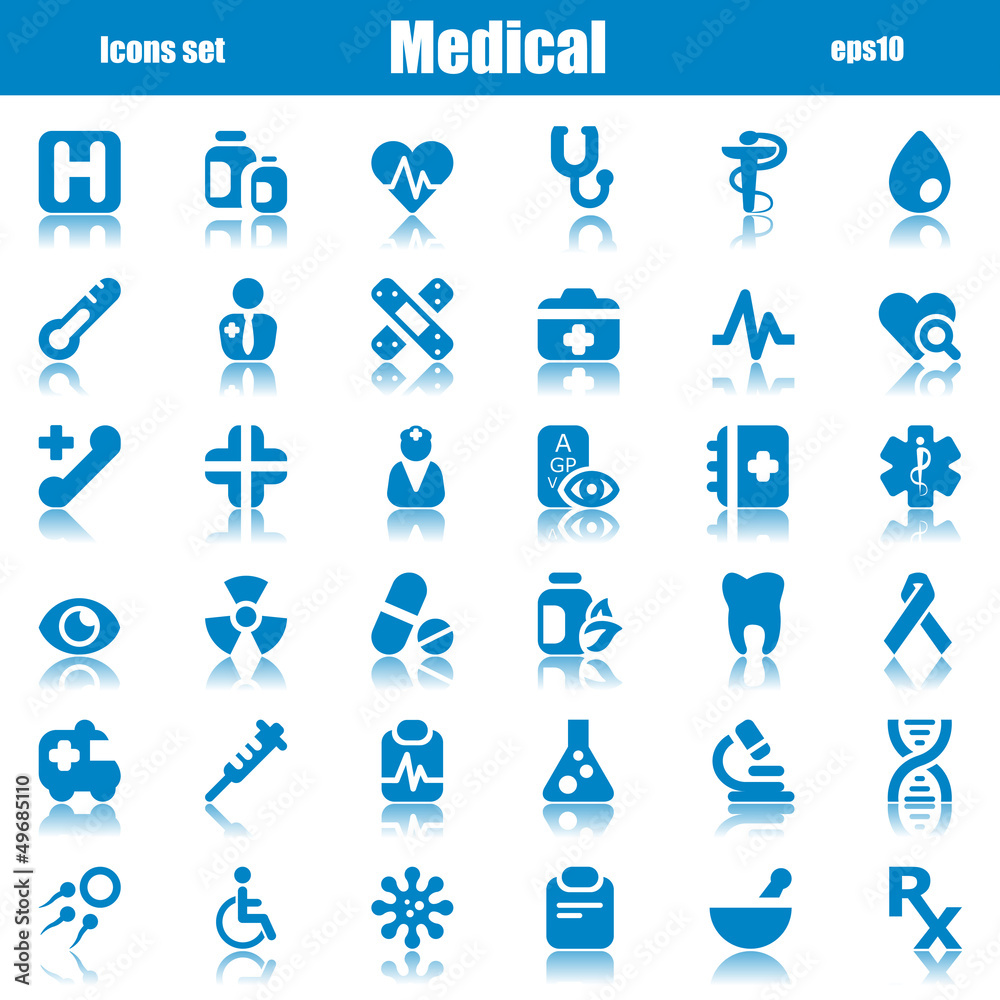 medical icons blue reflex medical icons blue reflex