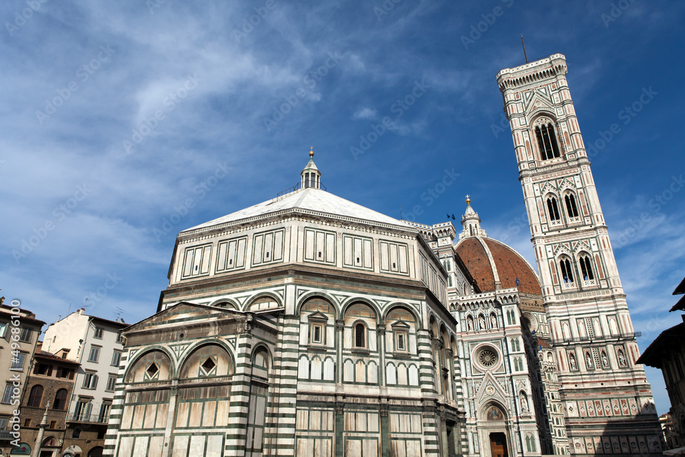 View of the Baptistery, Campanile and Duomo - Florence