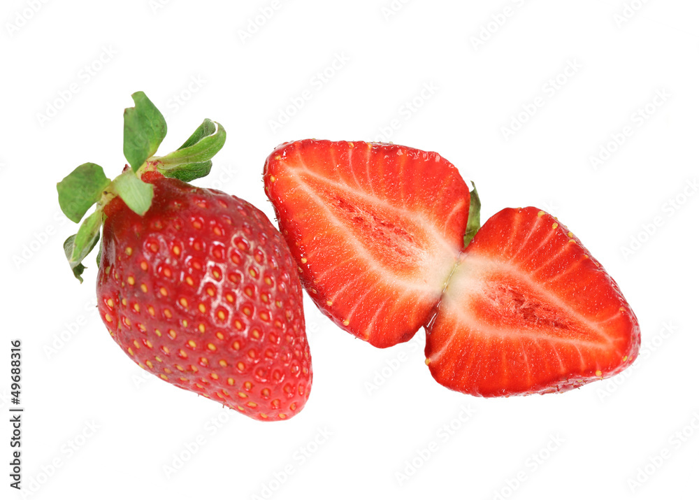 strawberries on a white background strawberries on a white background