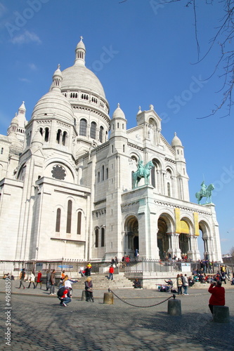 A basilica of Sacre-Ceur, Paris, France