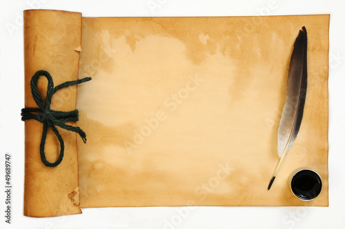 old paper and quill