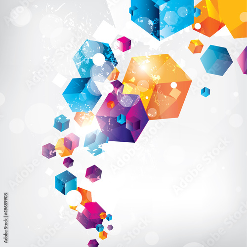 Abstract background with colored elements