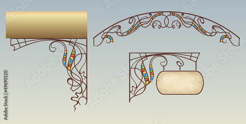 Wrought iron canopy