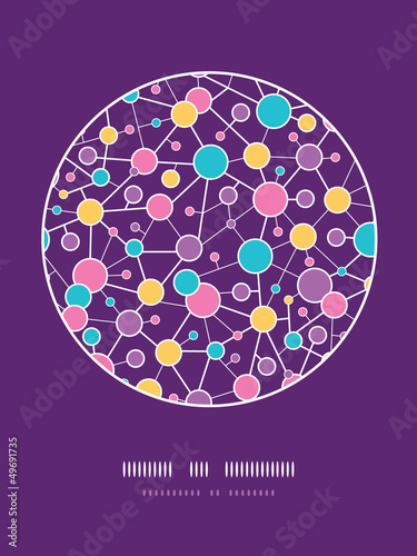 Vector Molecular Structure Circle Seamless Pattern background