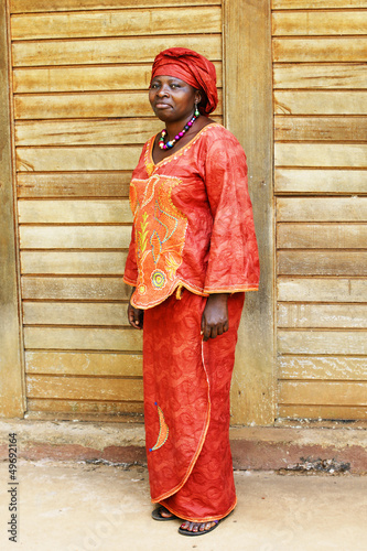 Black African woman in traditional clothing photo