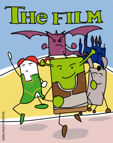 Film pour enfant avec un ogre vert et une princesse