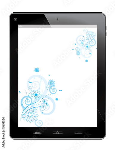 Tablet with floral design