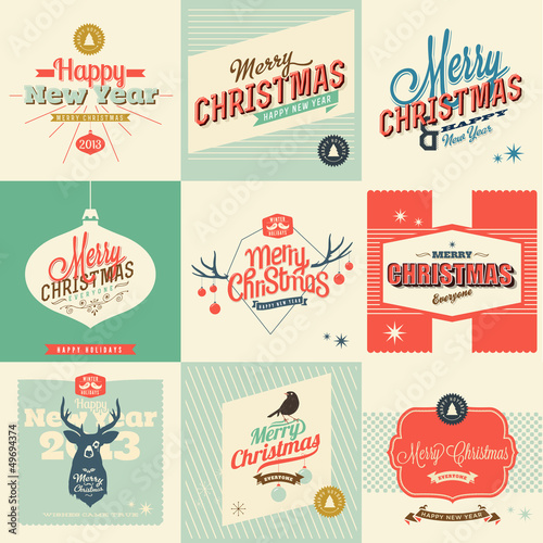 9 Vintage styled Christmas Card