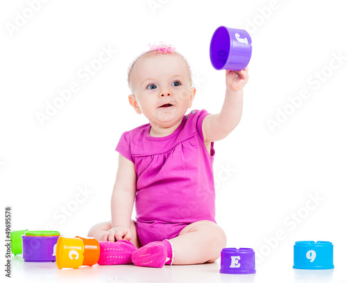 baby girl playing