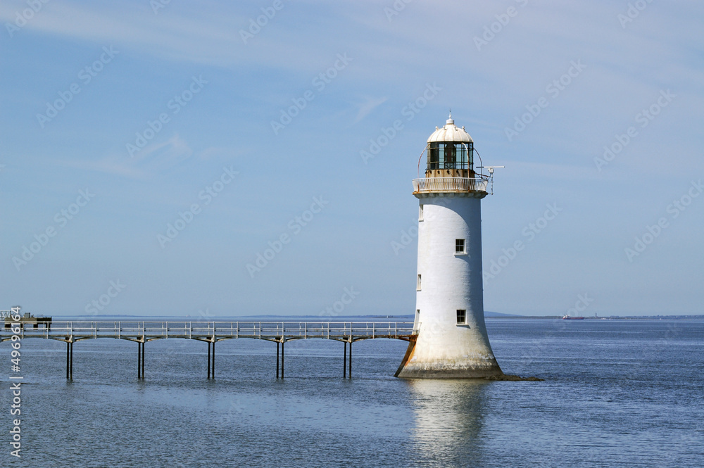 custom made wallpaper toronto digitalWhite lighthouse in the river Shannon
