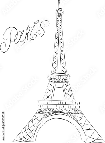 Fototapeta Naklejka Na Ścianę i Meble -  Paris Eiffel Tower
