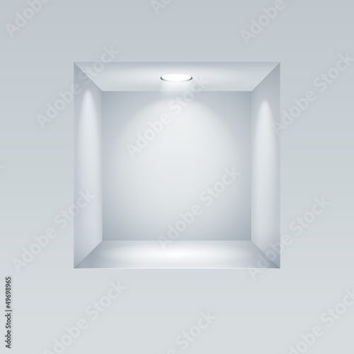 Empty shelf in the wall