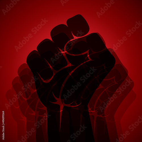 power and unity show hand stock vector