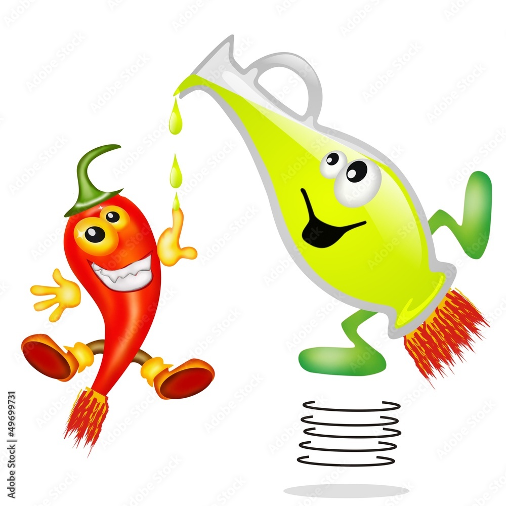 Naklejka premium olio piccante