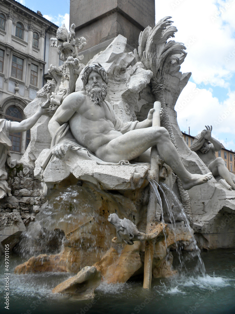 Roma, Piazza Navona, Fontana dei quattro fiumi