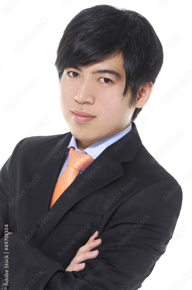 Portrait of happy smiling young businessman, Portrait of happy smiling young businessman,