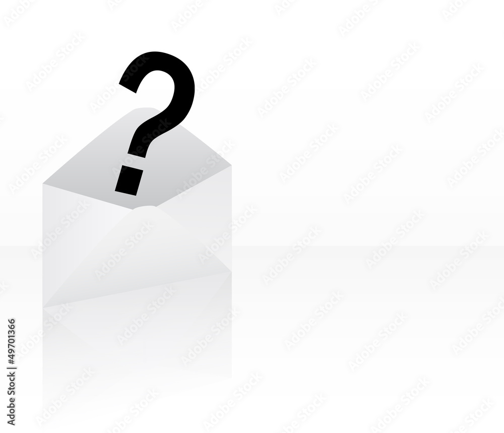 Envelope with a question Envelope with a question