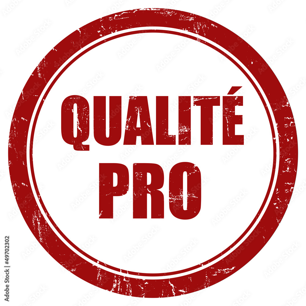 Grunge Stempel rot rund QUALITÉ PRO Grunge Stempel rot rund QUALITÉ PRO