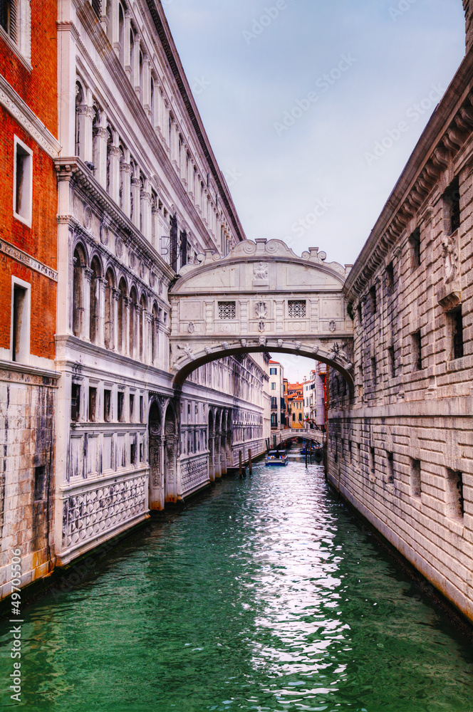 Bridge of Sighs in Venice, Italy