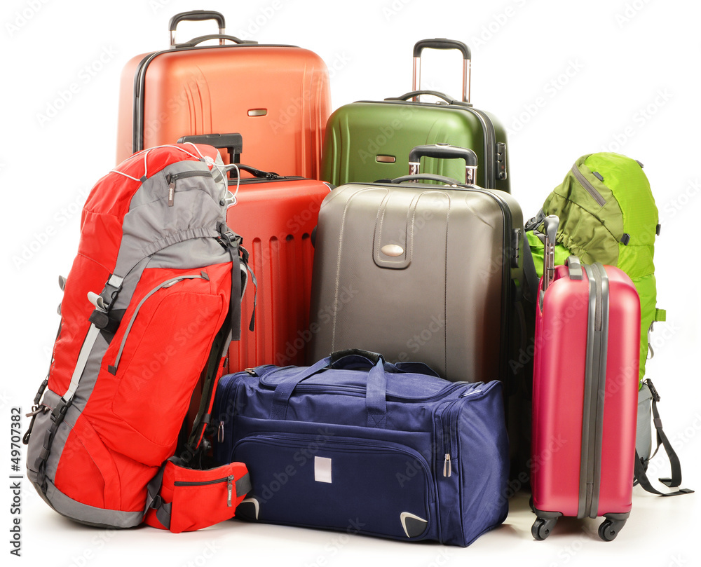 Luggage consisting of large suitcases rucksacks and travel bag Stock Foto Adobe Stock