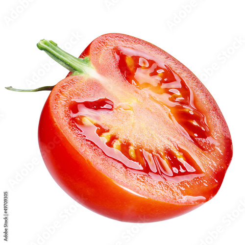 Wallpaper Mural Tomato. half isolated on white background. Torontodigital.ca
