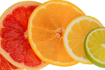 Keuken achterwand Plakjes fruit Sinaasappelschijfjes oranje sappig fruit  © Gina Sanders