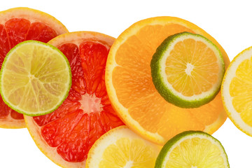 Keuken achterwand Plakjes fruit Citrusplakjes sinaasappel met tegenlicht  © Gina Sanders