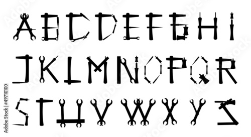 Buchstaben, Schriftzeichen - Werkzeuge photo