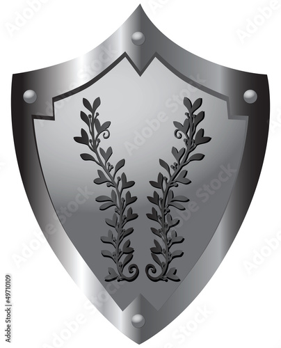 Shield with ornament