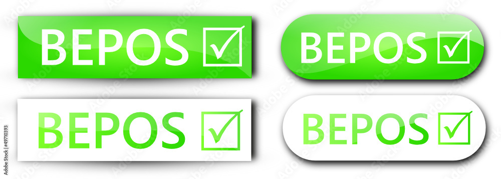 4 étiquettes BEPOS Vertes 4 étiquettes BEPOS Vertes