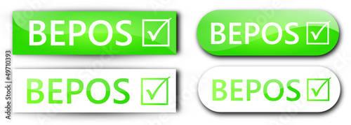 4 étiquettes BEPOS Vertes