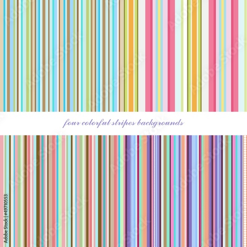 four colorful stripes backgrounds
