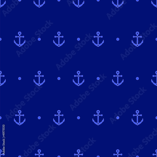 Anchor and dot in navy blue...