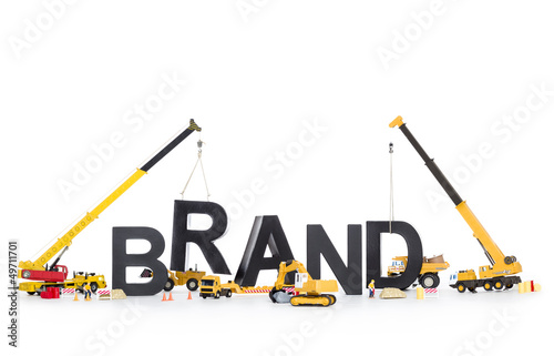 Brand start up: Machines building brand-word.