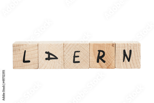 Learn Written With Wooden Blocks.